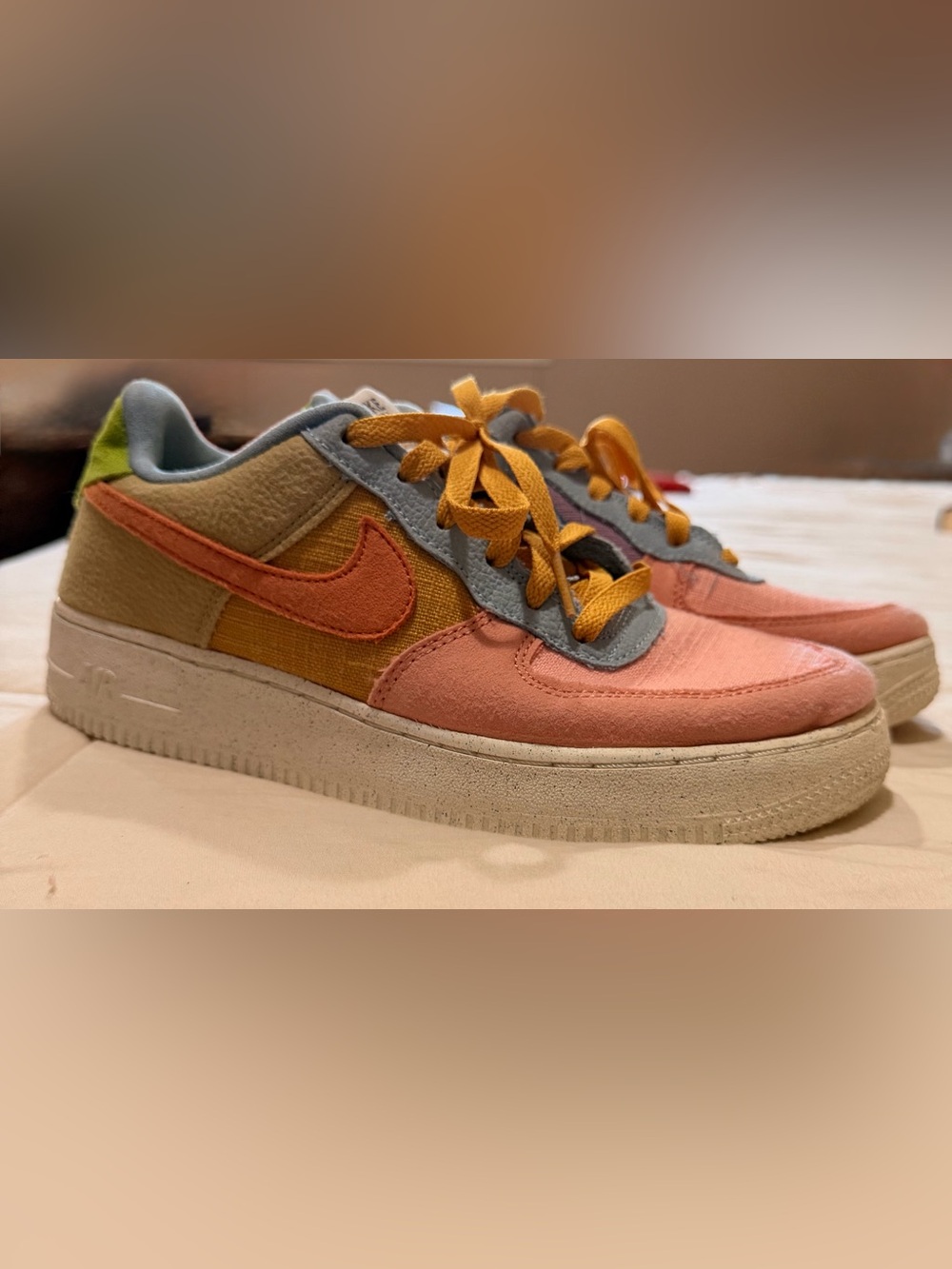 Nike Sun Club Air Force One Low-Top Sneakers - Pink, Orange, Yellow, Gray